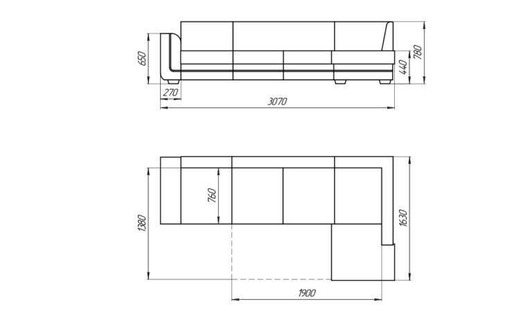 Диван угловой размеры 2000х1600